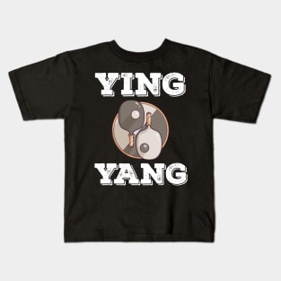 Ping Pong Table Tennis Tabletennis PingPong Yin Yang Ying Kids T-Shirt